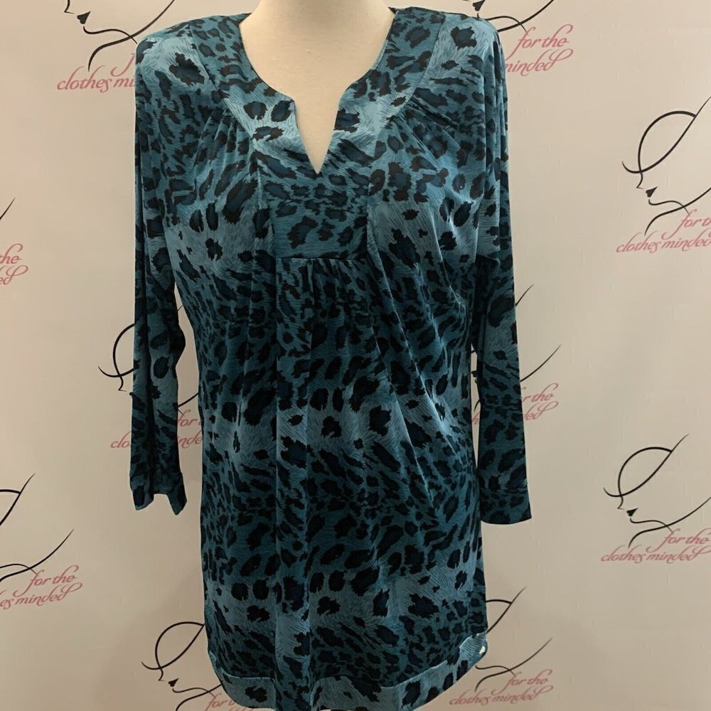 Uniti. Size 1X. Cotton Blend Pullover Tunic. Stretch. 3/4 Sleeve w/ Band. B38